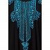 Designer  embroidered Persian Kaftan- Black-turq